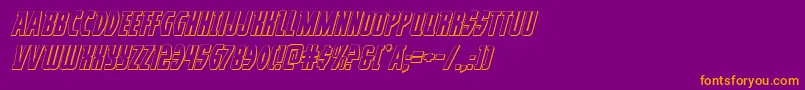 Prowler3Dital Font – Orange Fonts on Purple Background