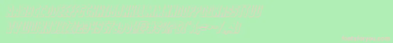 Prowler3Dital Font – Pink Fonts on Green Background