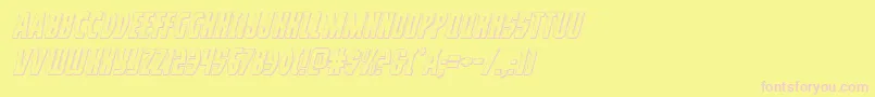 Prowler3Dital Font – Pink Fonts on Yellow Background