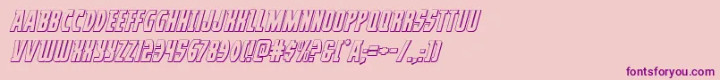 Prowler3Dital-Schriftart – Violette Schriften auf rosa Hintergrund