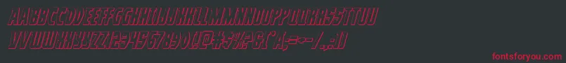 Prowler3Dital Font – Red Fonts on Black Background