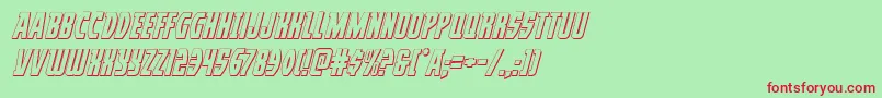 Prowler3Dital Font – Red Fonts on Green Background