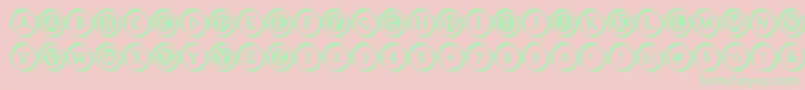 ElevatorButtonsTwo Font – Green Fonts on Pink Background