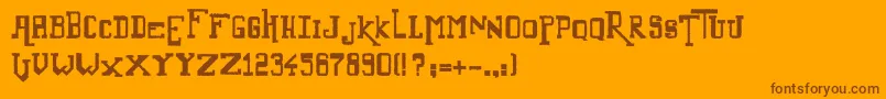 Alternate Font – Brown Fonts on Orange Background