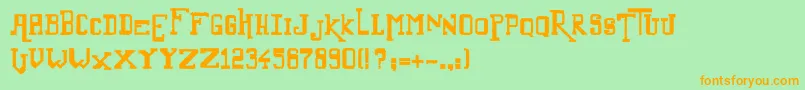 Alternate Font – Orange Fonts on Green Background