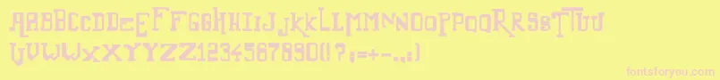 Alternate Font – Pink Fonts on Yellow Background