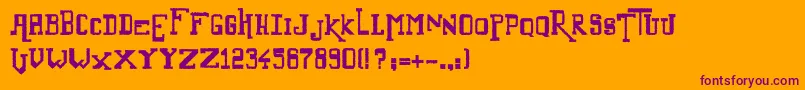 Alternate Font – Purple Fonts on Orange Background