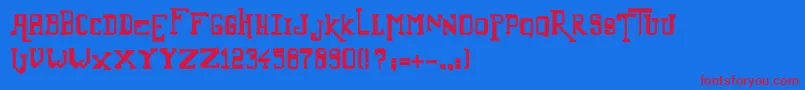 Alternate Font – Red Fonts on Blue Background