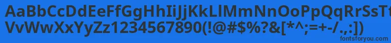 Notosans ffy Font – Black Fonts on Blue Background