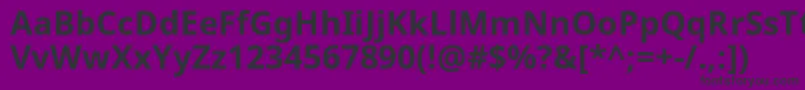 Notosans ffy-Schriftart – Schwarze Schriften auf violettem Hintergrund