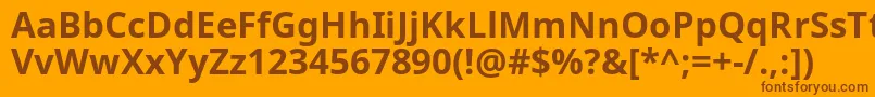 Notosans ffy Font – Brown Fonts on Orange Background