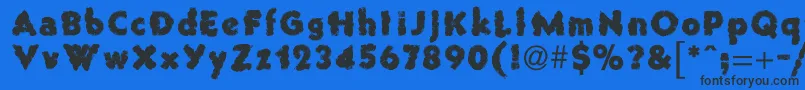 OldStone-Schriftart – Schwarze Schriften auf blauem Hintergrund