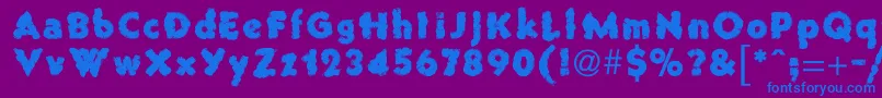 OldStone Font – Blue Fonts on Purple Background