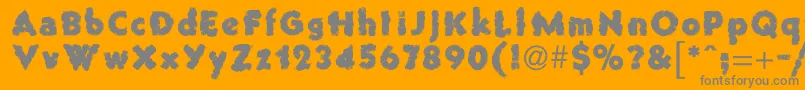 OldStone-Schriftart – Graue Schriften auf orangefarbenem Hintergrund