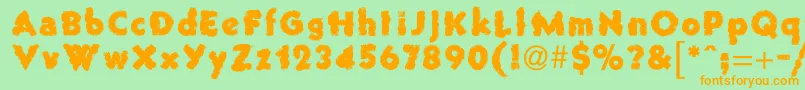 OldStone Font – Orange Fonts on Green Background