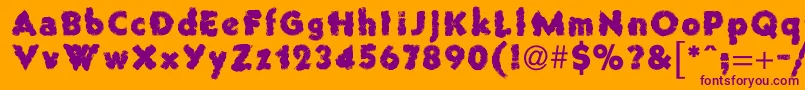 OldStone Font – Purple Fonts on Orange Background