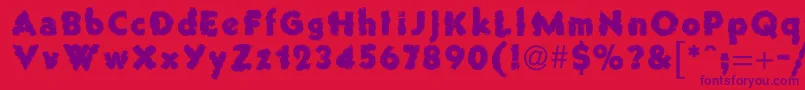 OldStone Font – Purple Fonts on Red Background