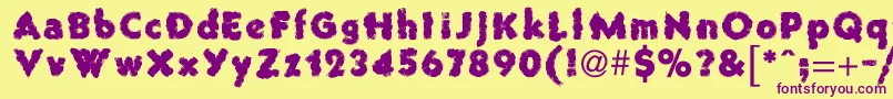 OldStone Font – Purple Fonts on Yellow Background