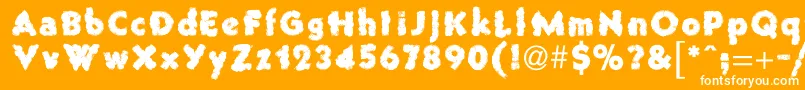 OldStone Font – White Fonts on Orange Background