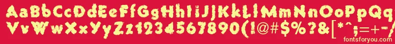 OldStone Font – Yellow Fonts on Red Background