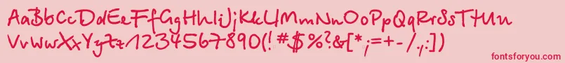 Weitere Informationen zur BetinascriptgttBold-Schriftart BetinascriptgttBold-Schriftart – Rote Schriften auf rosa Hintergrund