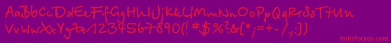 BetinascriptgttBold Font – Red Fonts on Purple Background