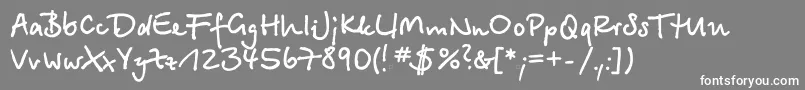 BetinascriptgttBold Font – White Fonts on Gray Background