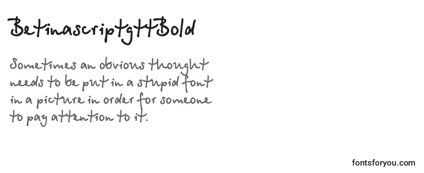 BetinascriptgttBold Font