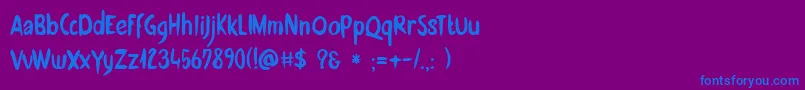 Шрифт DkZonnig – синие шрифты на фиолетовом фоне