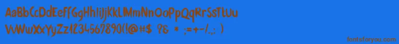 Шрифт DkZonnig – коричневые шрифты на синем фоне