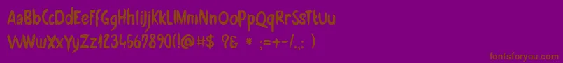 Шрифт DkZonnig – коричневые шрифты на фиолетовом фоне
