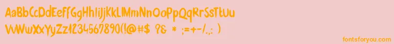 Шрифт DkZonnig – оранжевые шрифты на розовом фоне