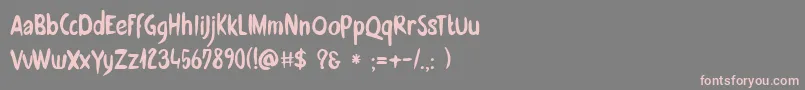 Шрифт DkZonnig – розовые шрифты на сером фоне