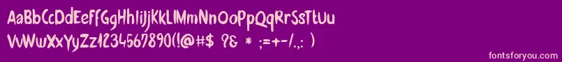 Шрифт DkZonnig – розовые шрифты на фиолетовом фоне