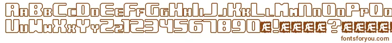 Шрифт Underwho – коричневые шрифты на белом фоне