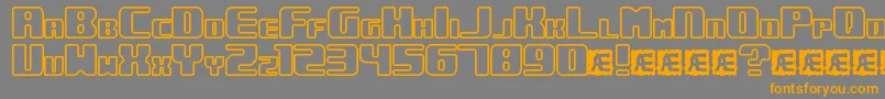 Underwho Font – Orange Fonts on Gray Background