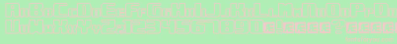 Underwho Font – Pink Fonts on Green Background