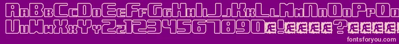 Underwho Font – Pink Fonts on Purple Background