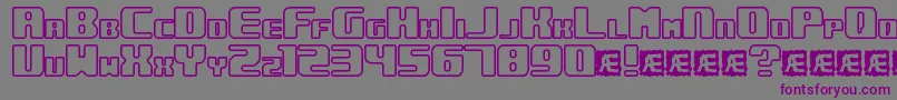 Шрифт Underwho – фиолетовые шрифты на сером фоне