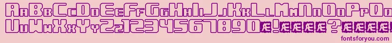 Underwho Font – Purple Fonts on Pink Background