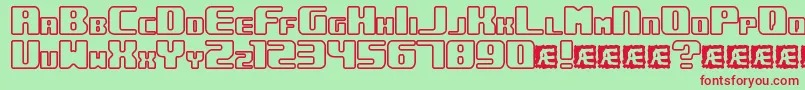 Underwho Font – Red Fonts on Green Background