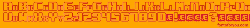 Underwho Font – Red Fonts on Orange Background