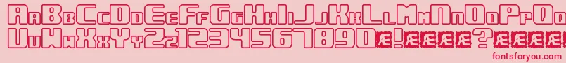 More about Underwho Font Underwho Font – Red Fonts on Pink Background