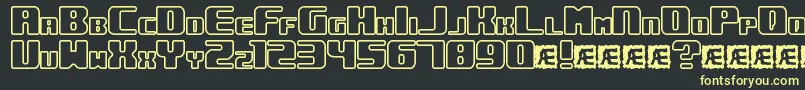 Underwho Font – Yellow Fonts on Black Background