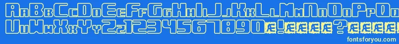 Underwho Font – Yellow Fonts on Blue Background