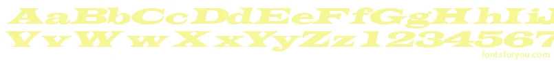フォントTransverseexpandedsskItalic – 黄色のフォント