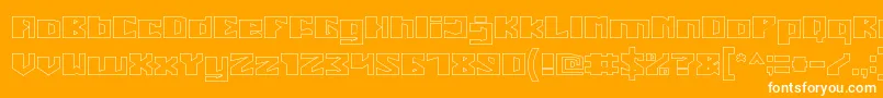 EnermousHollow Font – White Fonts on Orange Background