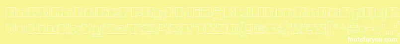 EnermousHollow Font – White Fonts on Yellow Background