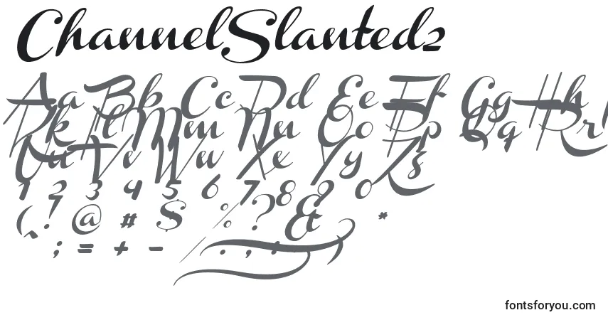 ChannelSlanted2 Font – alphabet, numbers, special characters