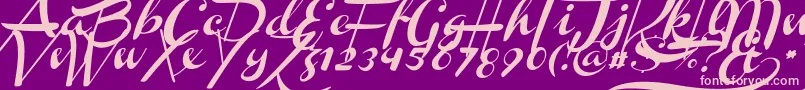 ChannelSlanted2 Font – Pink Fonts on Purple Background